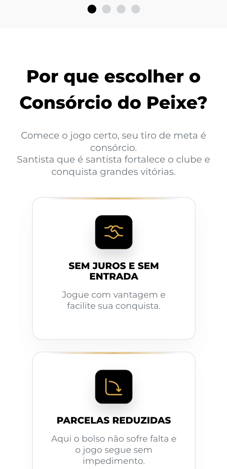 Tela mobile do case consorcio-do-peixe