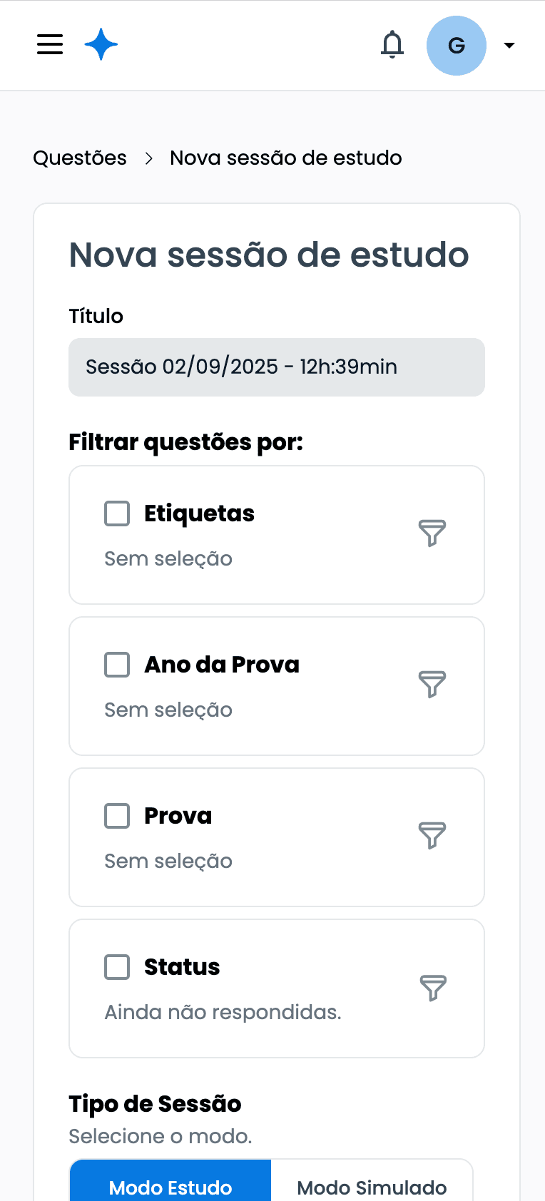 Tela mobile do case erremeds-pro