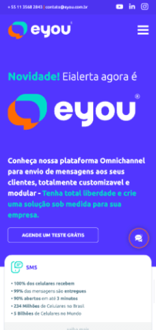 Tela mobile do case eyou