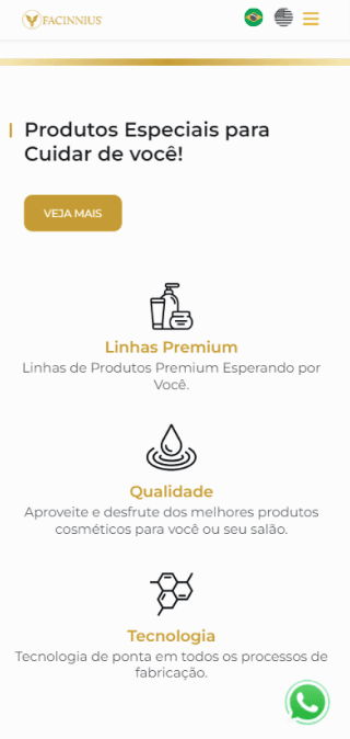 Tela mobile do case facinnius