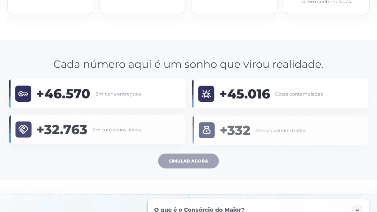 Consórcio do Maior tela desktop 7