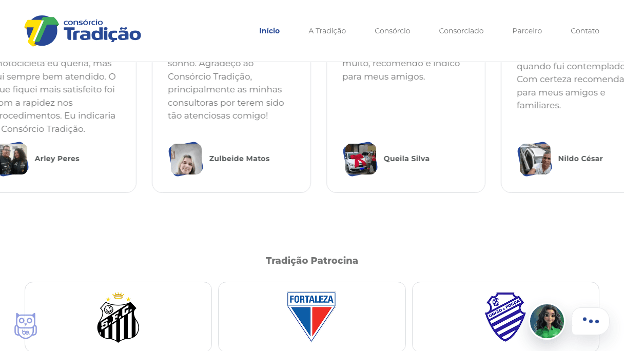 Consórcio Tradição tela desktop 9